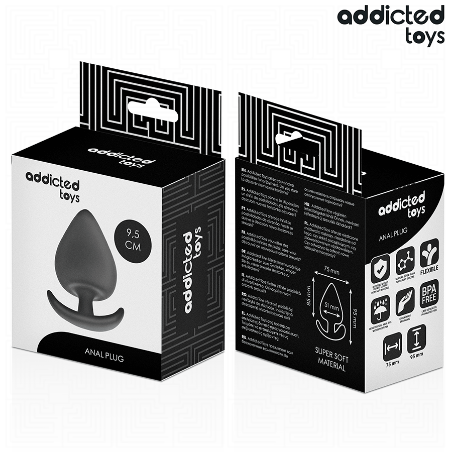 ADDICTED TOYS - ANAL PLUG SILICONE SIZE XL 9.5 CM - NOCTURNA DESIRES