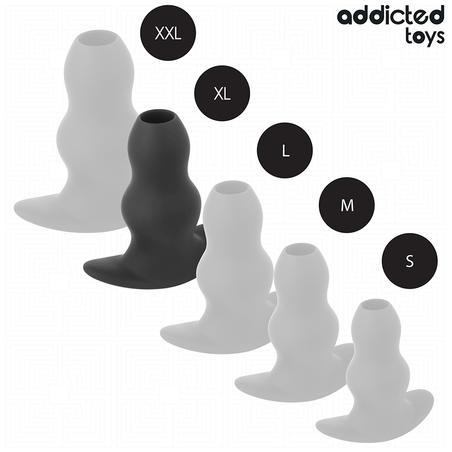 ADDICTED TOYS - HOLLOW ANAL PLUG SILICONE SIZE XL 13.9 CM - NOCTURNA DESIRES