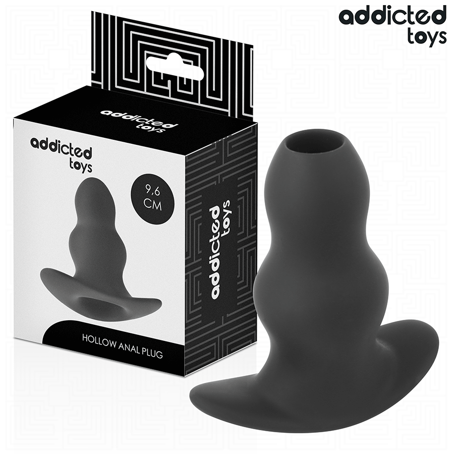 ADDICTED TOYS - HOLLOW ANAL PLUG SILICONE SIZE M 9.6 CM - NOCTURNA DESIRES