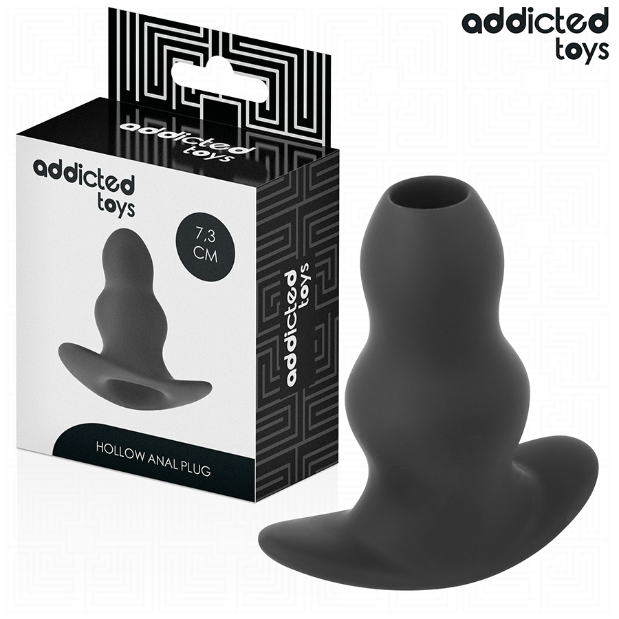 ADDICTED TOYS - HOLLOW ANAL PLUG SILICONE SIZE S 7.3 CM - NOCTURNA DESIRES