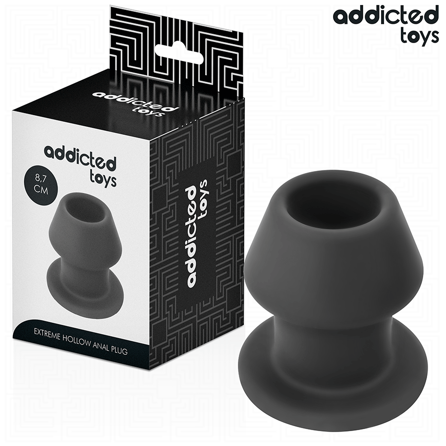 ADDICTED TOYS - EXTREME HOLLOW ANAL PLUG SILICONE SIZE M 8.7 CM - NOCTURNA DESIRES