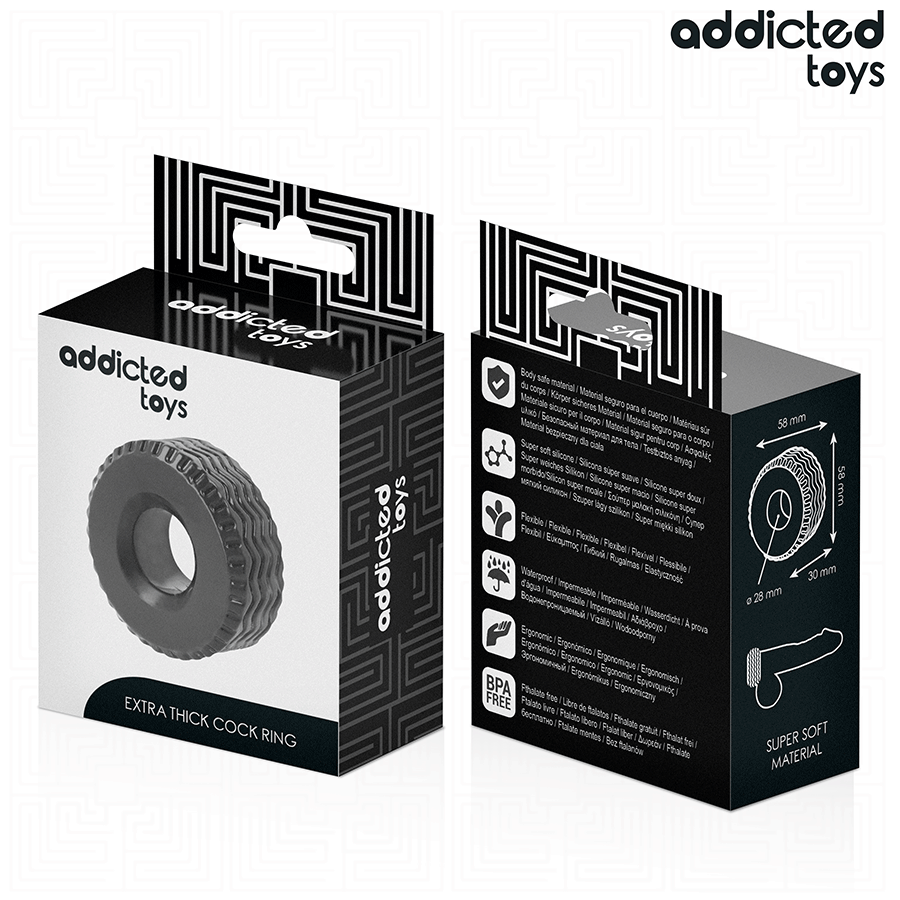 ADDICTED TOYS - EXTRA THICK COCK RING - NOCTURNA DESIRES