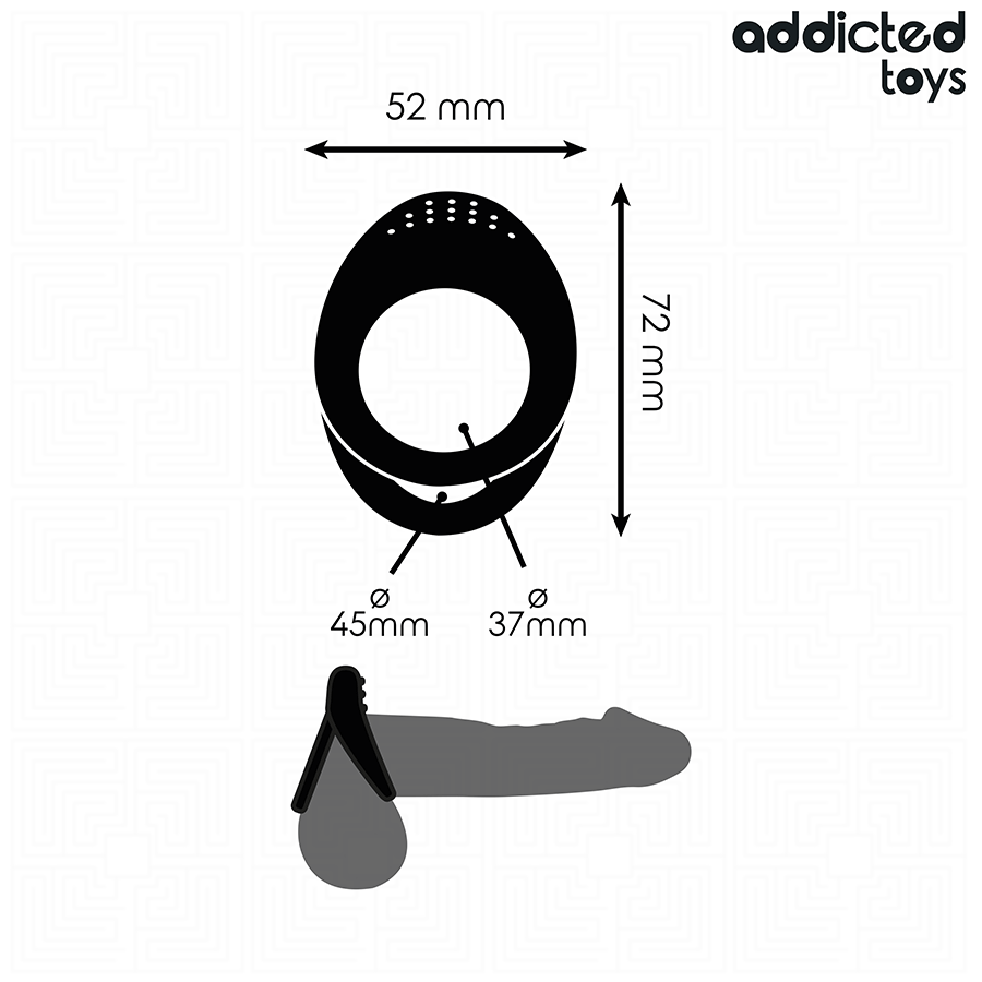 ADDICTED TOYS - DOUBLE TEXTURED PENIS RING - NOCTURNA DESIRES