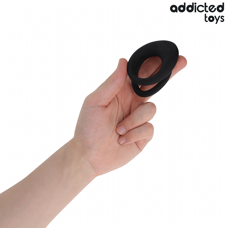ADDICTED TOYS - DOUBLE TEXTURED PENIS RING - NOCTURNA DESIRES