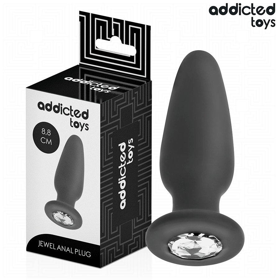 ADDICTED TOYS - ANAL PLUG WITH JEWEL SILICONE SIZE S 8.8 CM - NOCTURNA DESIRES