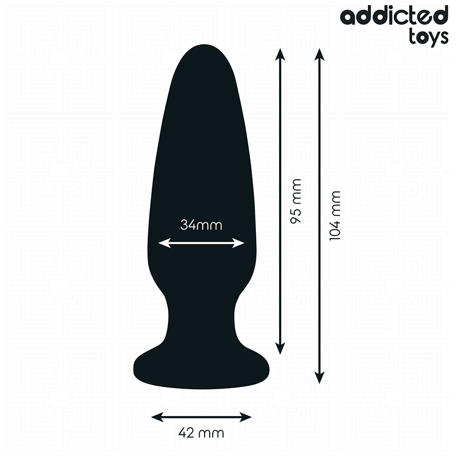 ADDICTED TOYS - ANAL PLUG WITH JEWEL SILICONE SIZE M 10.4 CM - NOCTURNA DESIRES