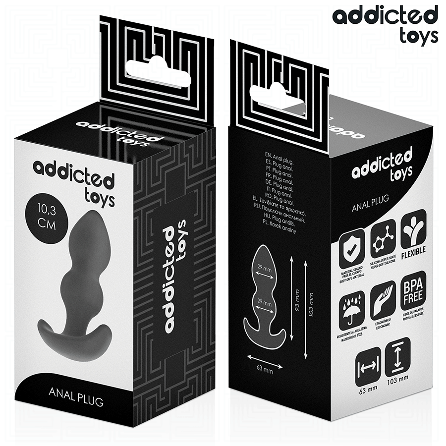 ADDICTED TOYS - ANAL PLUG SILICONE SIZE S 10.3 CM - NOCTURNA DESIRES
