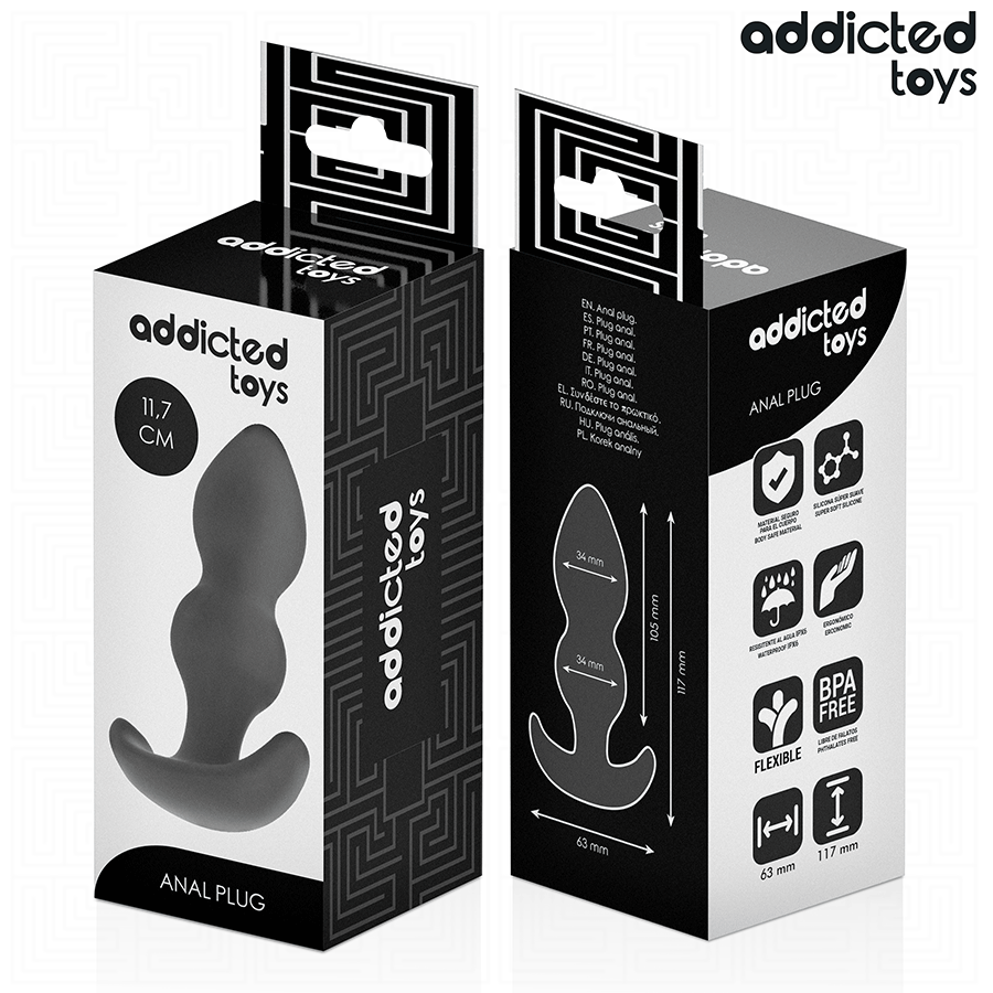 ADDICTED TOYS - ANAL PLUG SILICONE SIZE L 11.7 CM - NOCTURNA DESIRES