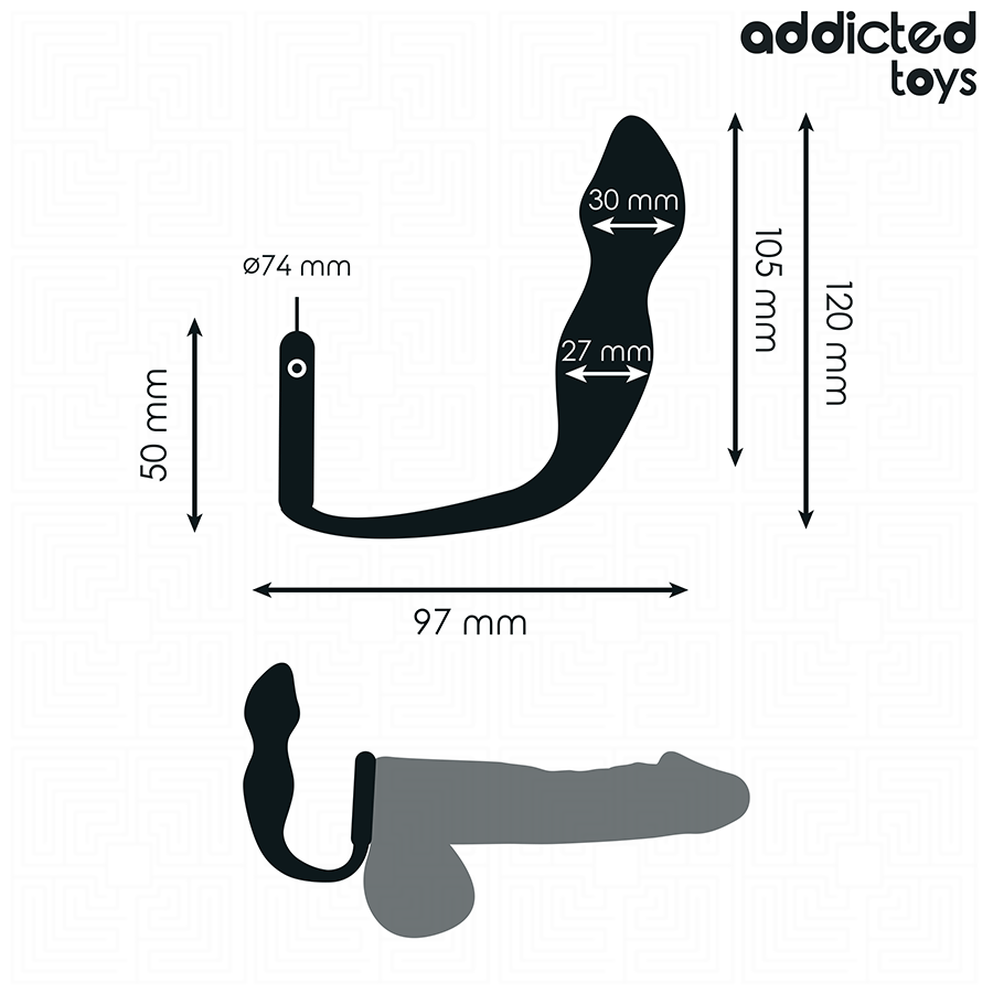 ADDICTED TOYS - ANAL PLUG WITH RING SILICONE MODEL 2 - NOCTURNA DESIRES