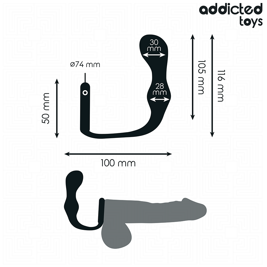 ADDICTED TOYS - ANAL PLUG WITH RING SILICONE MODEL 3 - NOCTURNA DESIRES