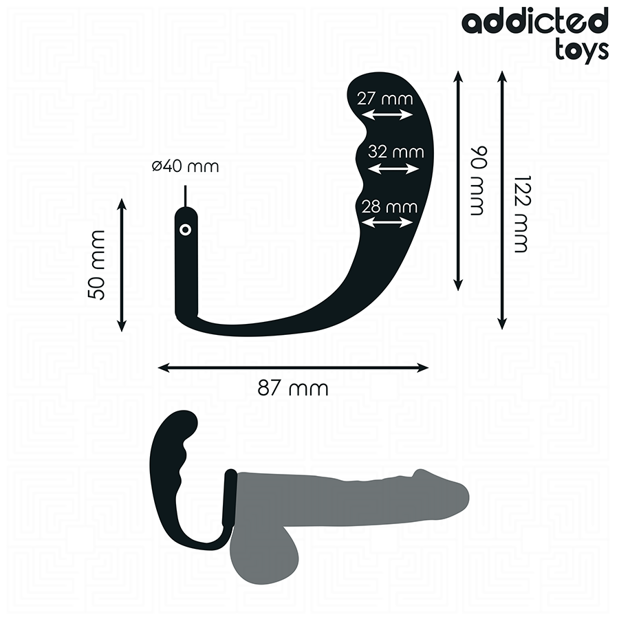 ADDICTED TOYS - ANAL PLUG WITH RING SILICONE MODEL 4 - NOCTURNA DESIRES