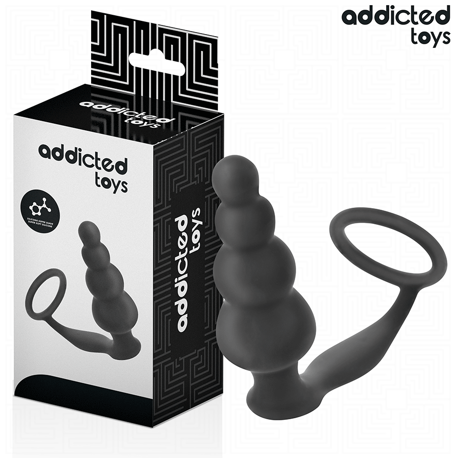 ADDICTED TOYS - ANAL PLUG WITH RING SILICONE MODEL 5 - NOCTURNA DESIRES