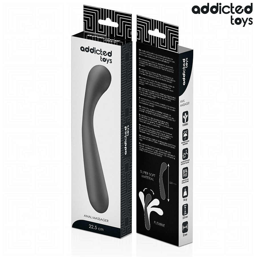 ADDICTED TOYS - DOUBLE ANAL MASSAGER SILICONE 22.5 CM - NOCTURNA DESIRES