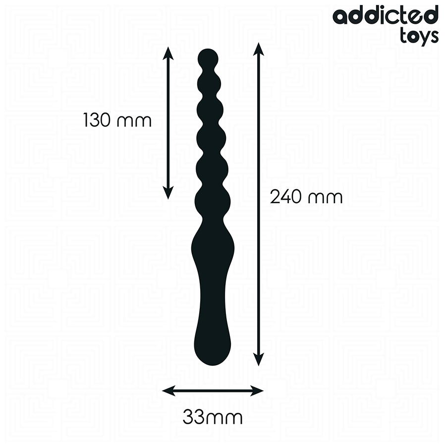 ADDICTED TOYS - DOUBLE ANAL MASSAGER SILICONE 24 CM - NOCTURNA DESIRES
