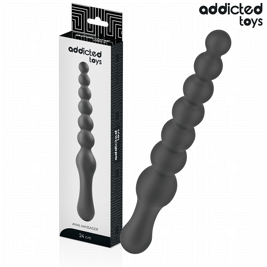 ADDICTED TOYS - DOUBLE ANAL MASSAGER SILICONE 24 CM - NOCTURNA DESIRES