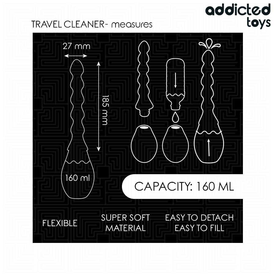ADDICTED TOYS - TRAVEL CLEANER SILICONE MODEL 2 - NOCTURNA DESIRES