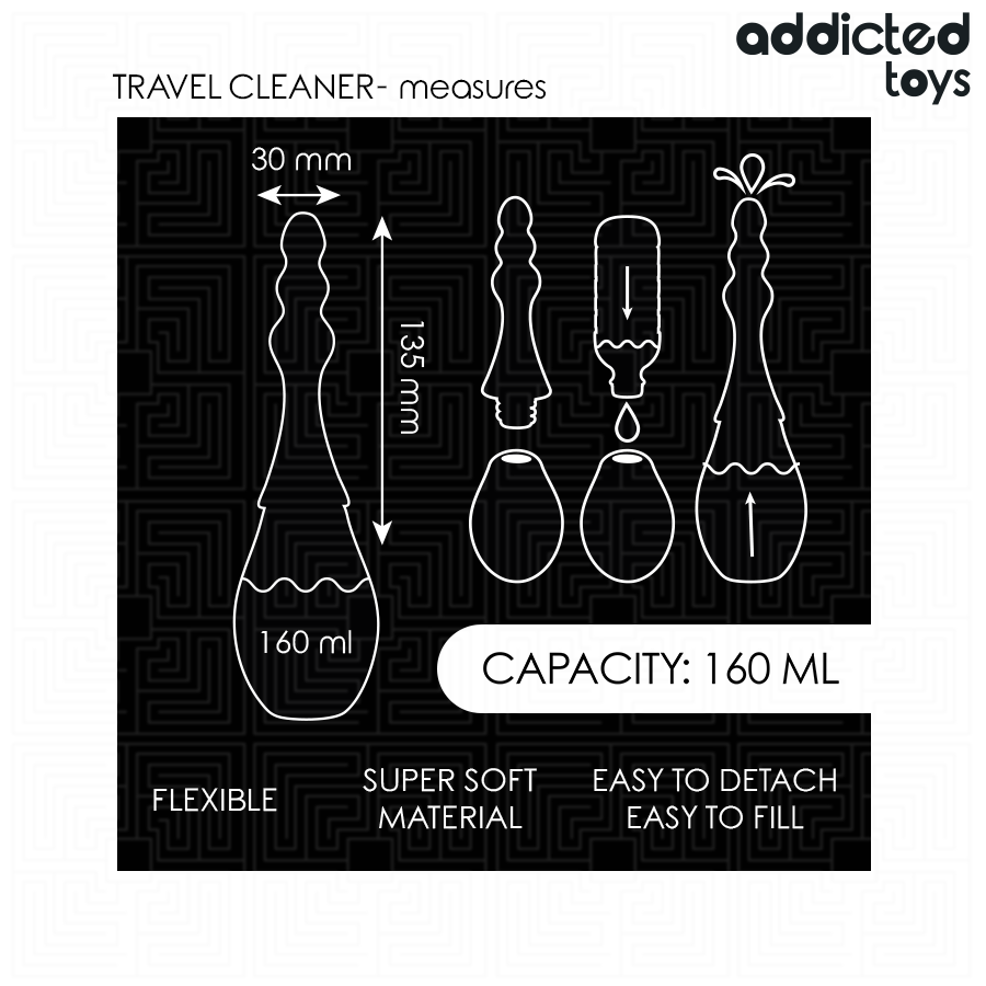 ADDICTED TOYS - TRAVEL CLEANER SILICONE MODEL 4 - NOCTURNA DESIRES