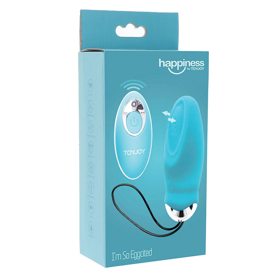 TOYJOY - HAPPINESS I'M SO EGGCITED REMOTE CONTROL VIBRATOR BLUE - NOCTURNA DESIRES