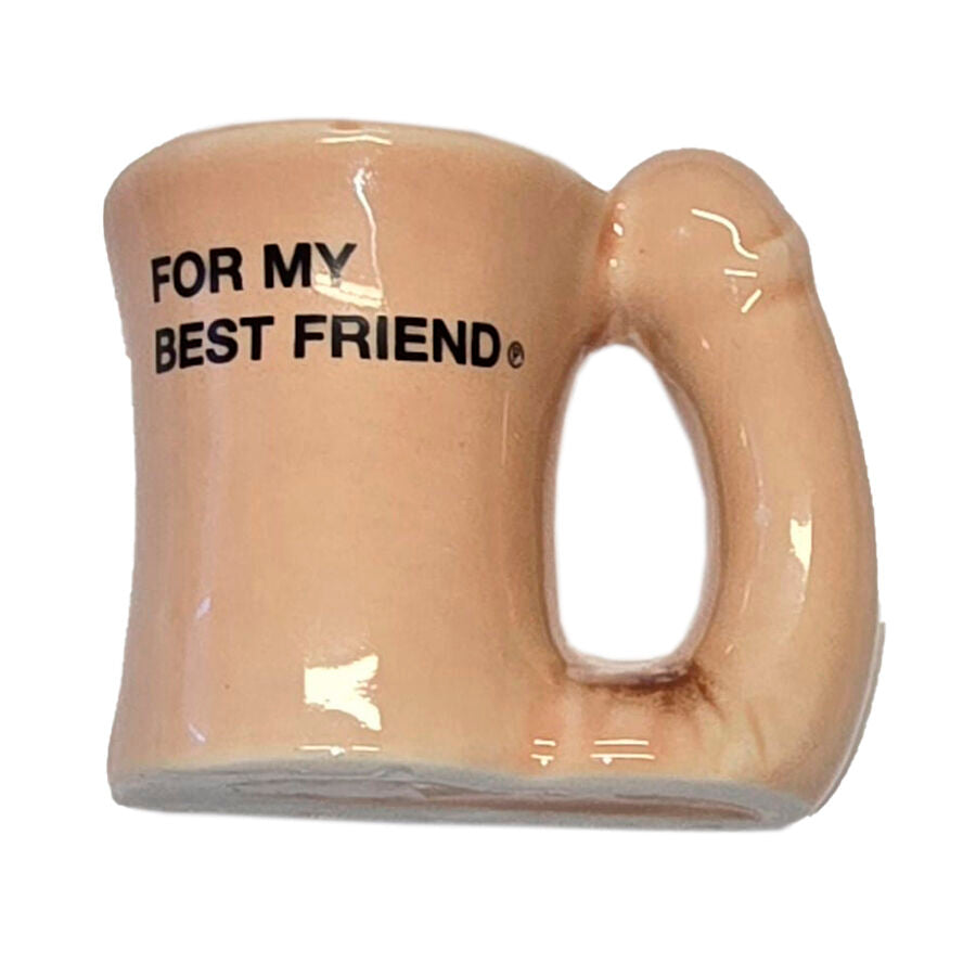 DIABLO PICANTE – CERAMIC MUG MAGNET WITH PENIS HANDLE “FOR MY BEST FRIEND” - NOCTURNA DESIRES