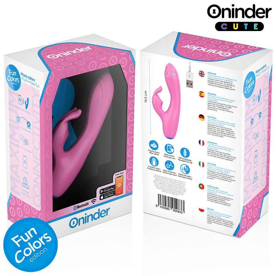 ONINDER CUTE - LOVE BUNNY VIBRATOR G-SPOT CLITORIS - FREE WORLDWIDE APP - NOCTURNA DESIRES