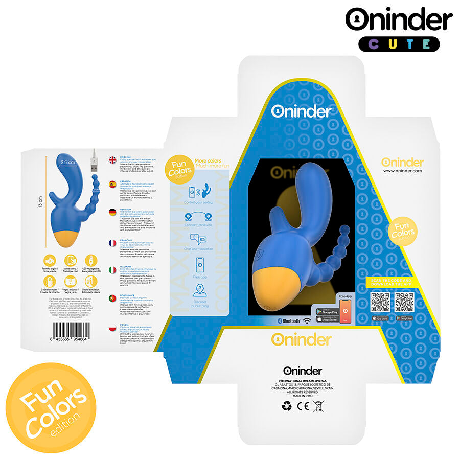 ONINDER CUTE - LOVE 3 SOME TRIPLE VIBRATOR - FREE WORLDWIDE APP - NOCTURNA DESIRES