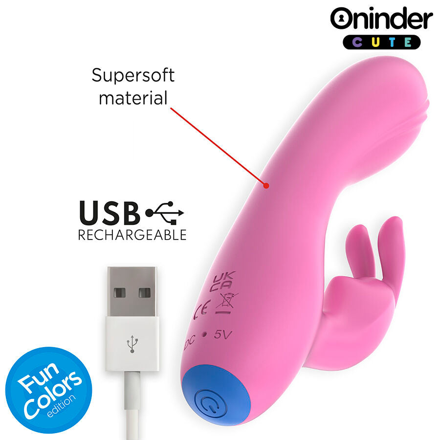 ONINDER CUTE - LOVE BUNNY VIBRATOR G-SPOT CLITORIS - FREE WORLDWIDE APP - NOCTURNA DESIRES
