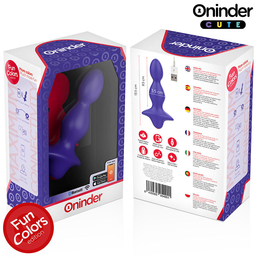 ONINDER CUTE - LOVE BUTT VIBRATING ANAL PLUG DILATOR - FREE WORLDWIDE APP - NOCTURNA DESIRES