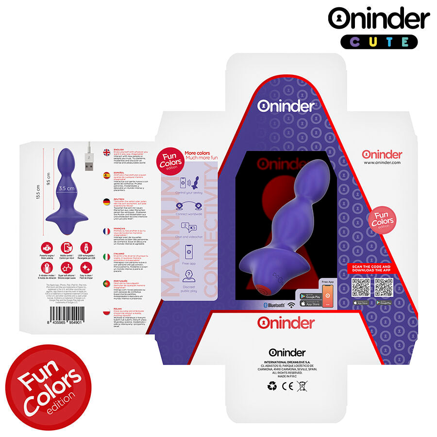 ONINDER CUTE - LOVE BUTT VIBRATING ANAL PLUG DILATOR - FREE WORLDWIDE APP - NOCTURNA DESIRES