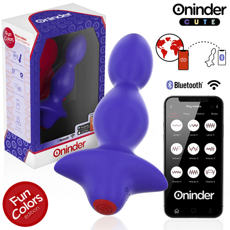 ONINDER CUTE - LOVE BUTT VIBRATING ANAL PLUG DILATOR - FREE WORLDWIDE APP - NOCTURNA DESIRES