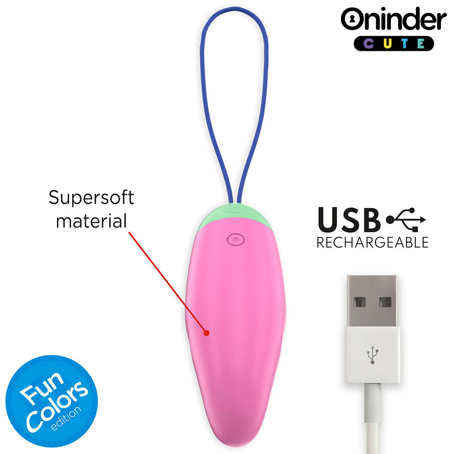 ONINDER CUTE - LOVE PLEASURE 360° VIBRATING-ROTATING SILICONE EGG - FREE GLOBAL APP - NOCTURNA DESIRES
