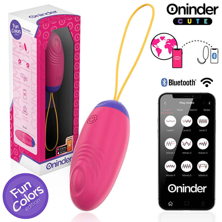 ONINDER CUTE - LOVE PLEASURE VIBRO-WAVE TAPPING SILICONE EGG - FREE GLOBAL APP - NOCTURNA DESIRES
