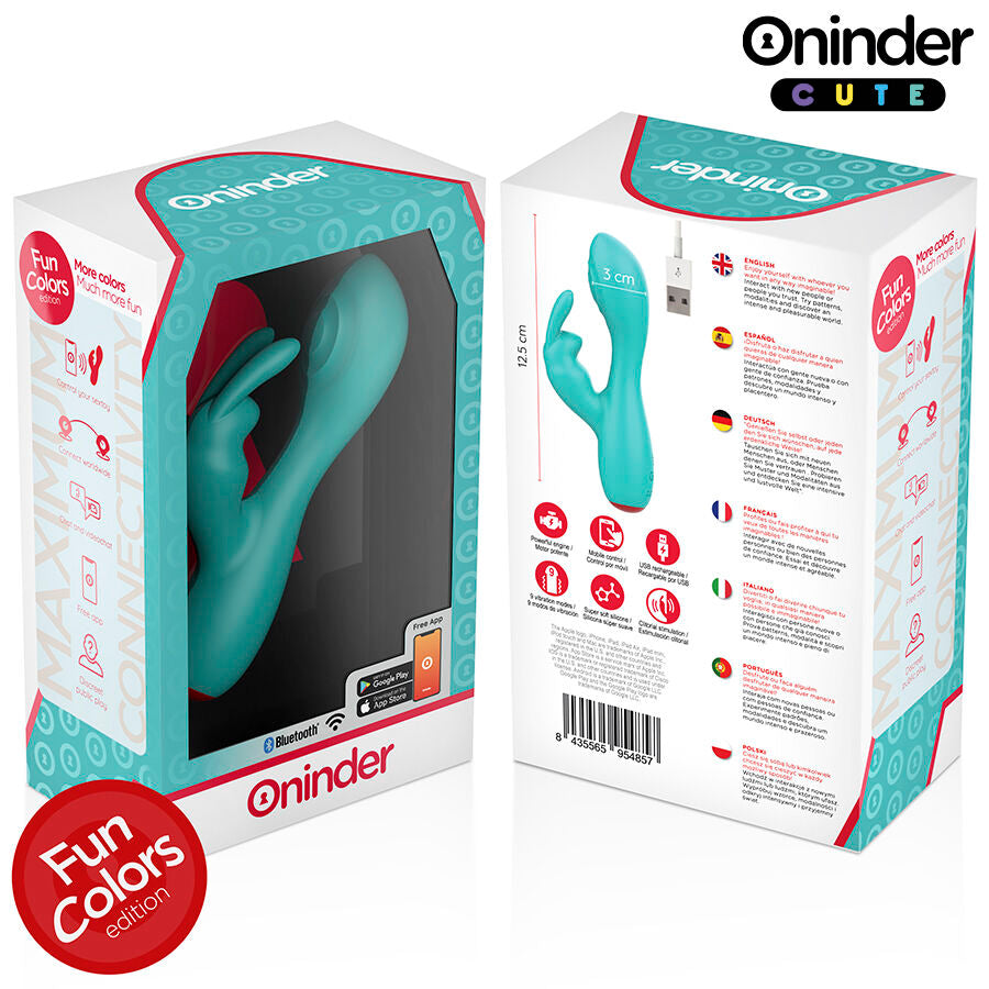 ONINDER CUTE - LOVE BUNNY G-SPOT CLITORAL VIBRATOR - FREE WORLDWIDE APP - NOCTURNA DESIRES