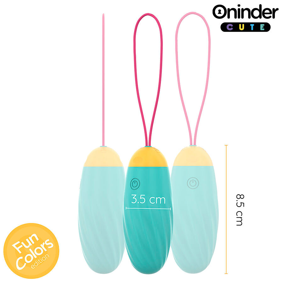 ONINDER CUTE - LOVE PLEASURE VIBRATING EGG - ROTATING SILICONE GEMS - FREE GLOBAL APP - NOCTURNA DESIRES