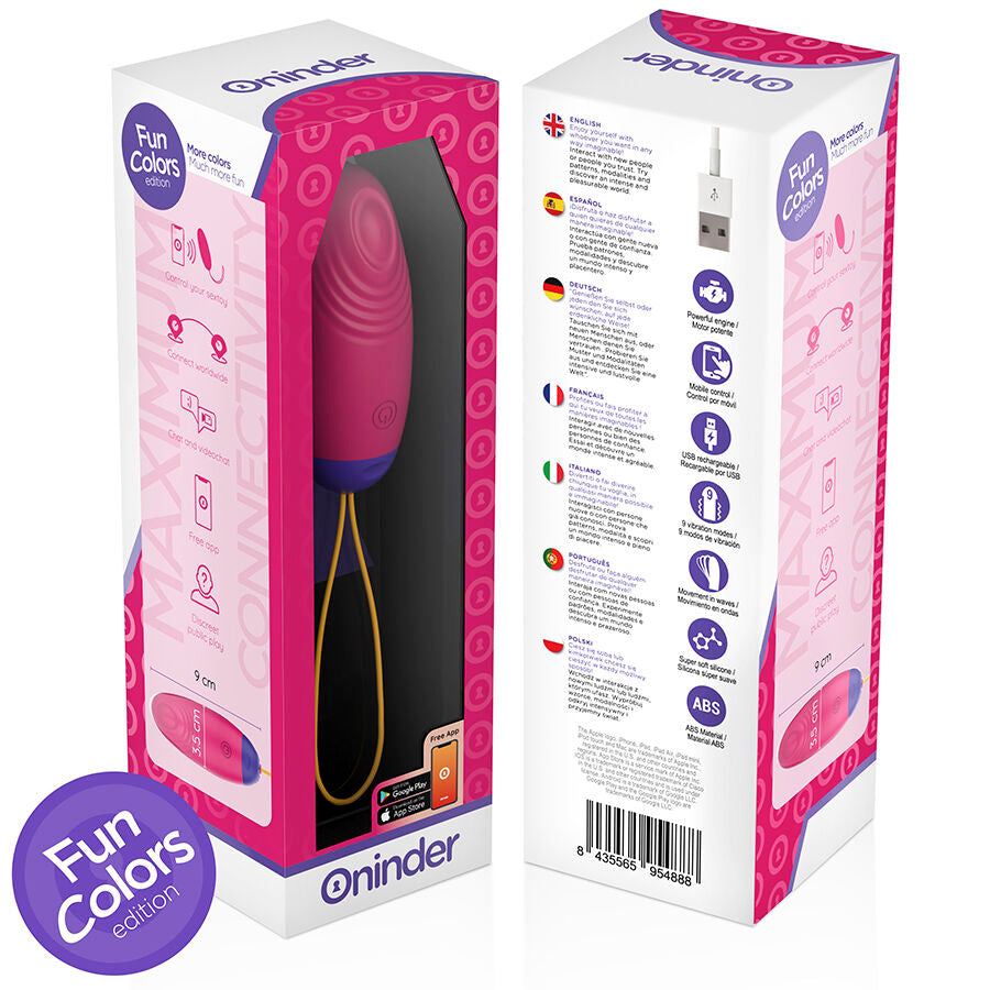 ONINDER CUTE - LOVE PLEASURE VIBRO-WAVE TAPPING SILICONE EGG - FREE GLOBAL APP - NOCTURNA DESIRES