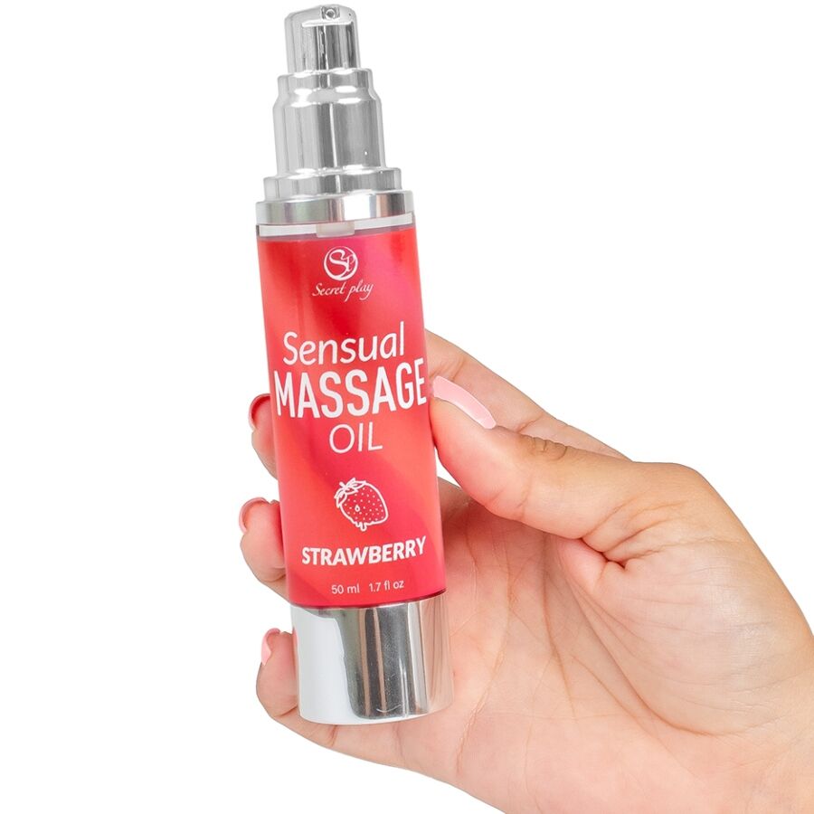 SECRETPLAY - STRAWBERRY MASSAGE OIL - NOCTURNA DESIRES