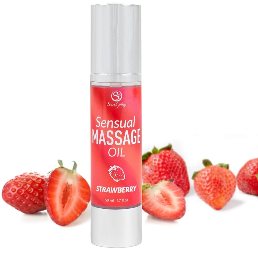 SECRETPLAY - STRAWBERRY MASSAGE OIL - NOCTURNA DESIRES
