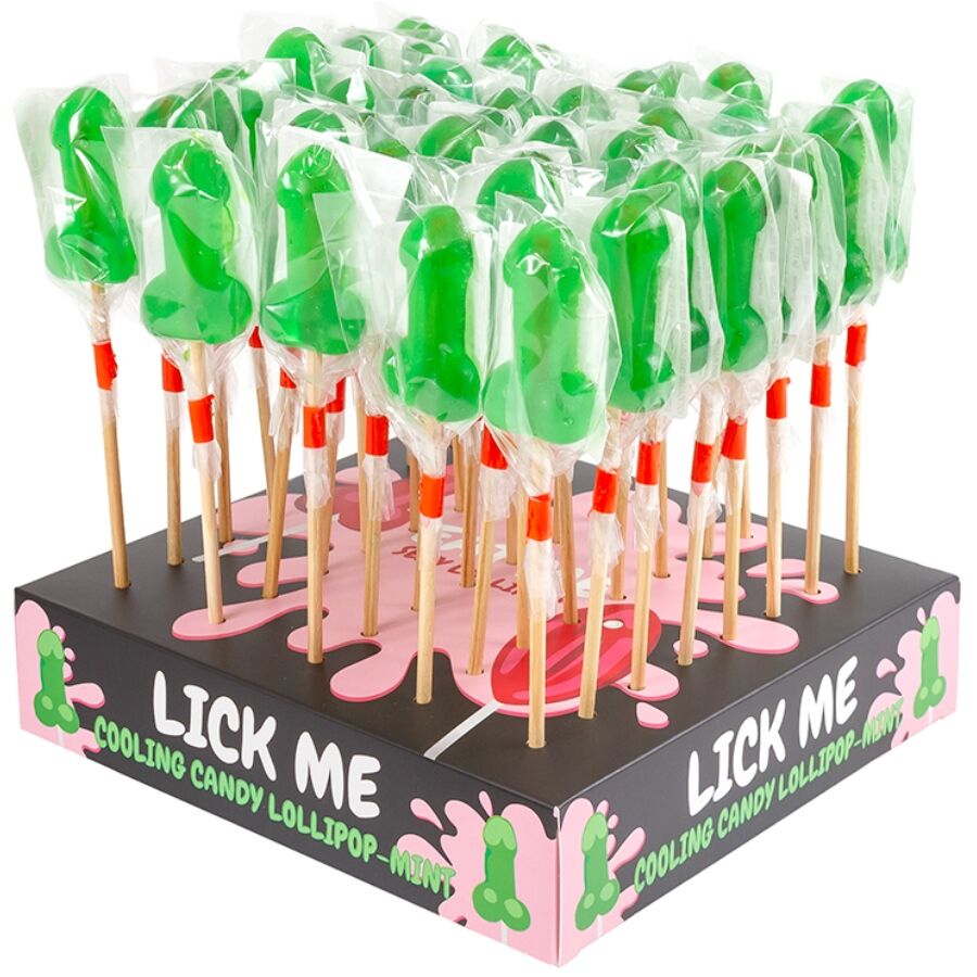 SECRETPLAY - MINT CANDY PENIS LOLLIPOP DISPLAY WITH COLD EFFECT (40 UNITS) - NOCTURNA DESIRES