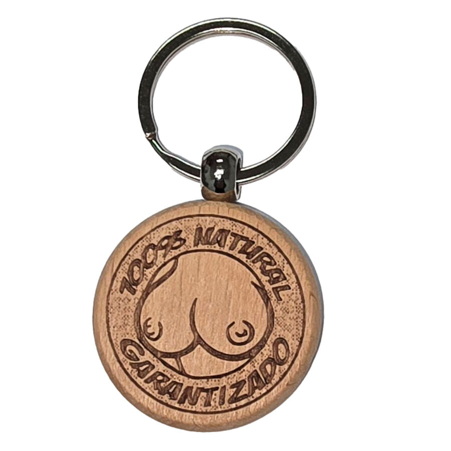 DIABLO PICANTE - WOODEN BREAST-SHAPED KEYCHAIN - NOCTURNA DESIRES