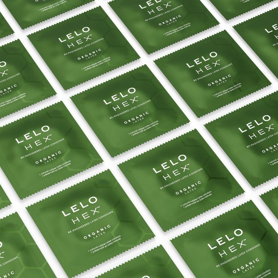 LELO - HEX ORGANIC CONDOM BOX 12 UNITS - NOCTURNA DESIRES