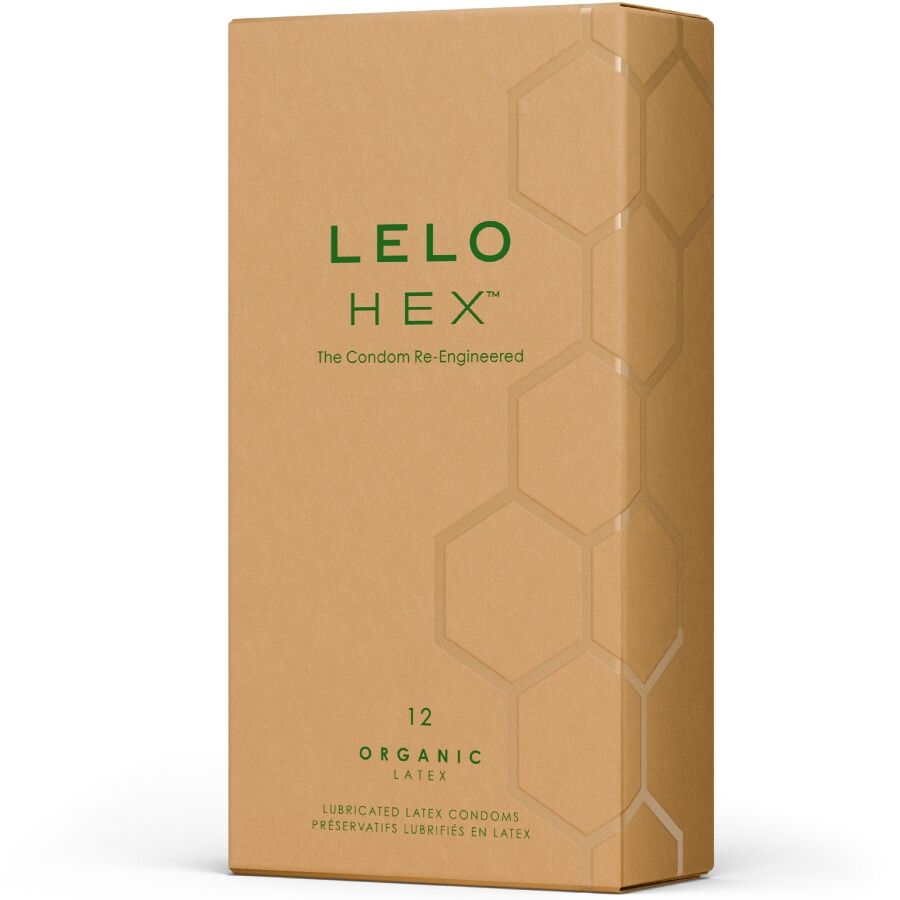 LELO - HEX ORGANIC CONDOM BOX 12 UNITS - NOCTURNA DESIRES