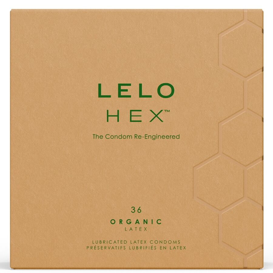 LELO - HEX ORGANIC CONDOM BOX 36 UNITS - NOCTURNA DESIRES
