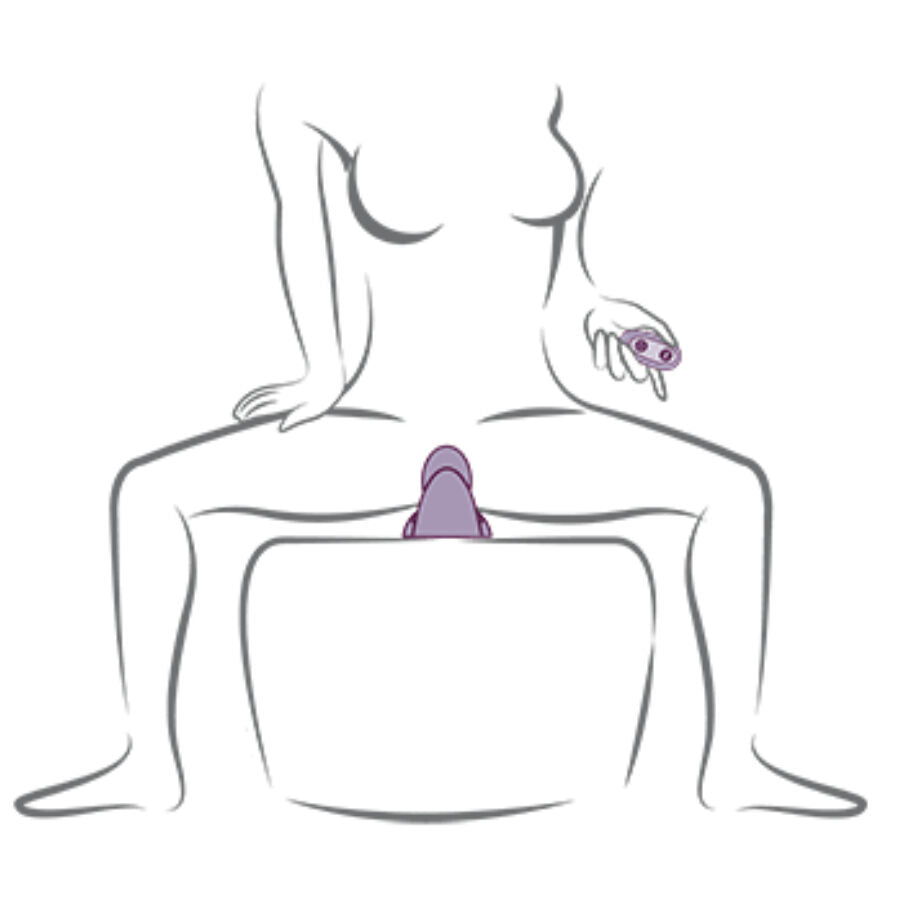 ROCKS- OFF - RUBY GLOW PURPLE SIT-ON VIBRATOR - NOCTURNA DESIRES