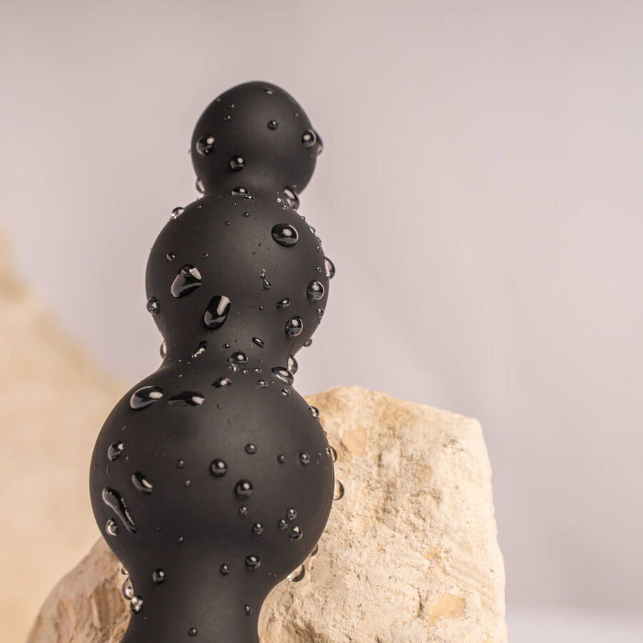 ROCKS- OFF - PETITE SENSATIONS BUBBLES ANAL PLUG VIBRATOR BLACK - NOCTURNA DESIRES