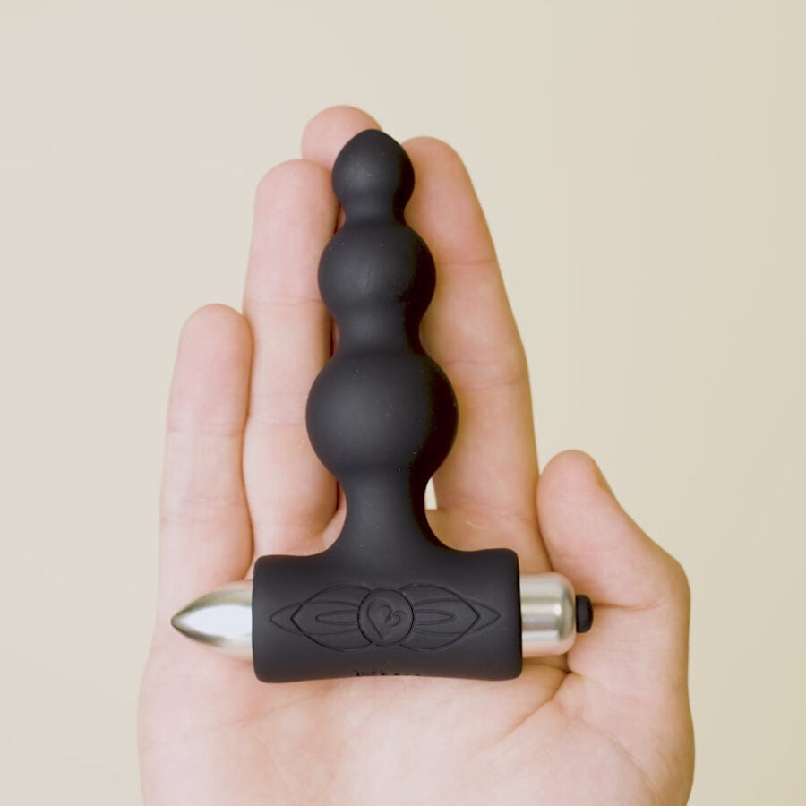 ROCKS- OFF - PETITE SENSATIONS BUBBLES ANAL PLUG VIBRATOR BLACK - NOCTURNA DESIRES