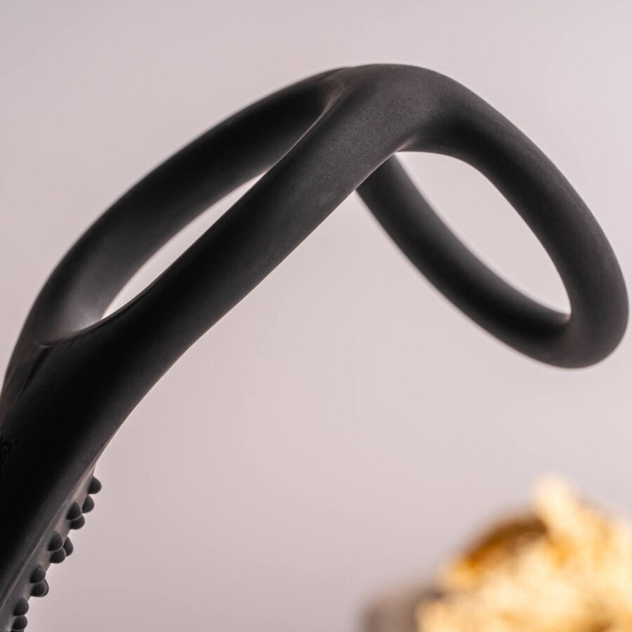 ROCKS-OFF - RO-ZEN RRO ANAL PLUG WITH VIBRATING PENIS RING BLACK - NOCTURNA DESIRES