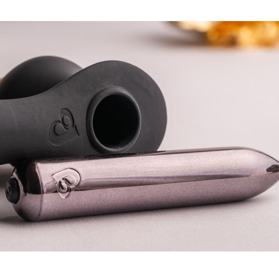 ROCKS-OFF - RO-ZEN RRO ANAL PLUG WITH VIBRATING PENIS RING BLACK - NOCTURNA DESIRES