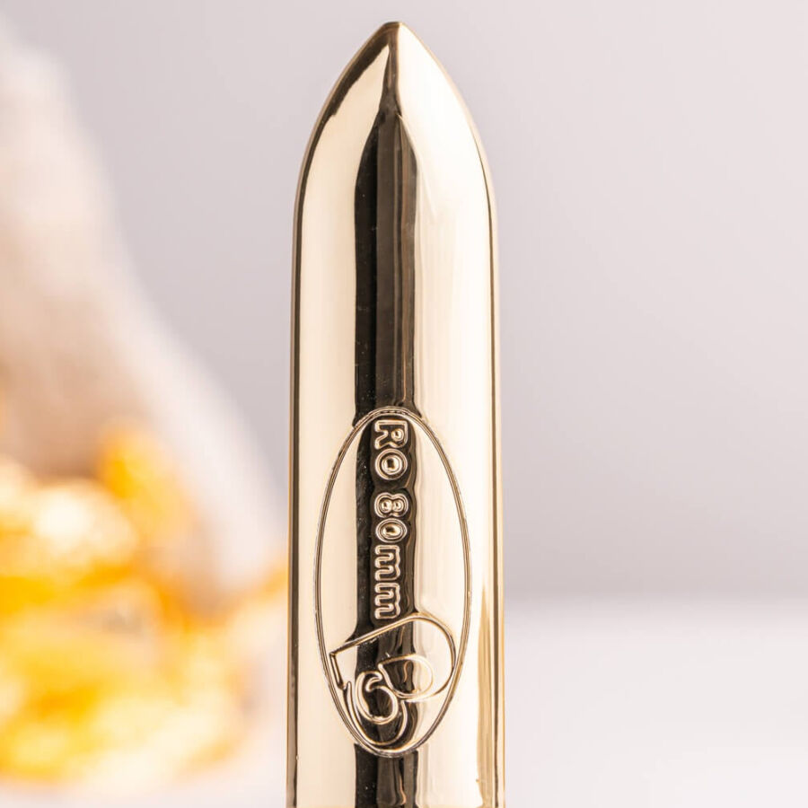 ROCKS- OFF - RO-80 CHAMPAGNE GOLDEN VIBRATING BULLET - NOCTURNA DESIRES