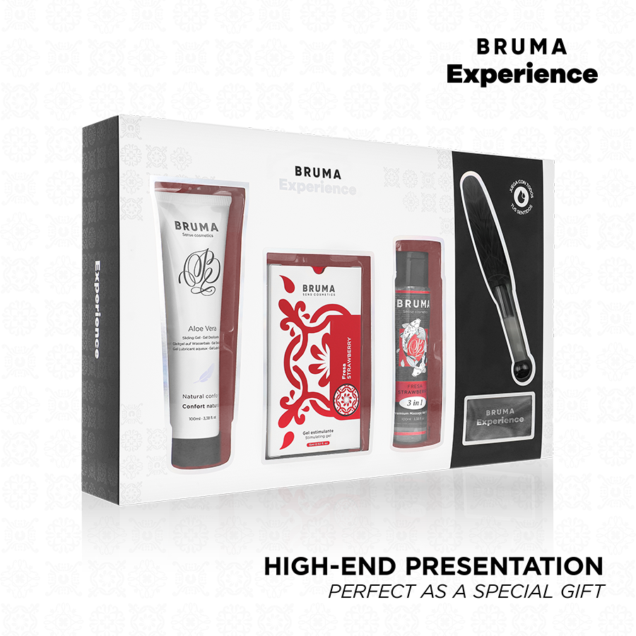 BRUMA XPERIENCE - SWEET STRAWBERRY TEMPTATION KIT WITH ORGASM ENHANCER - NOCTURNA DESIRES