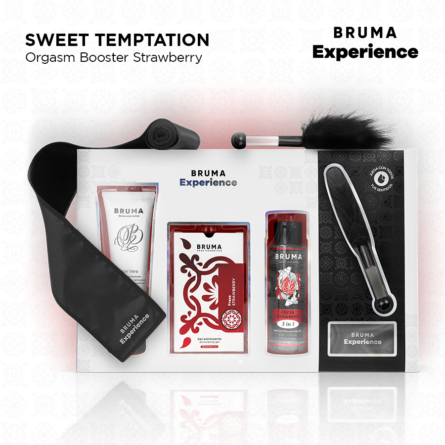 BRUMA XPERIENCE - SWEET STRAWBERRY TEMPTATION KIT WITH ORGASM ENHANCER - NOCTURNA DESIRES