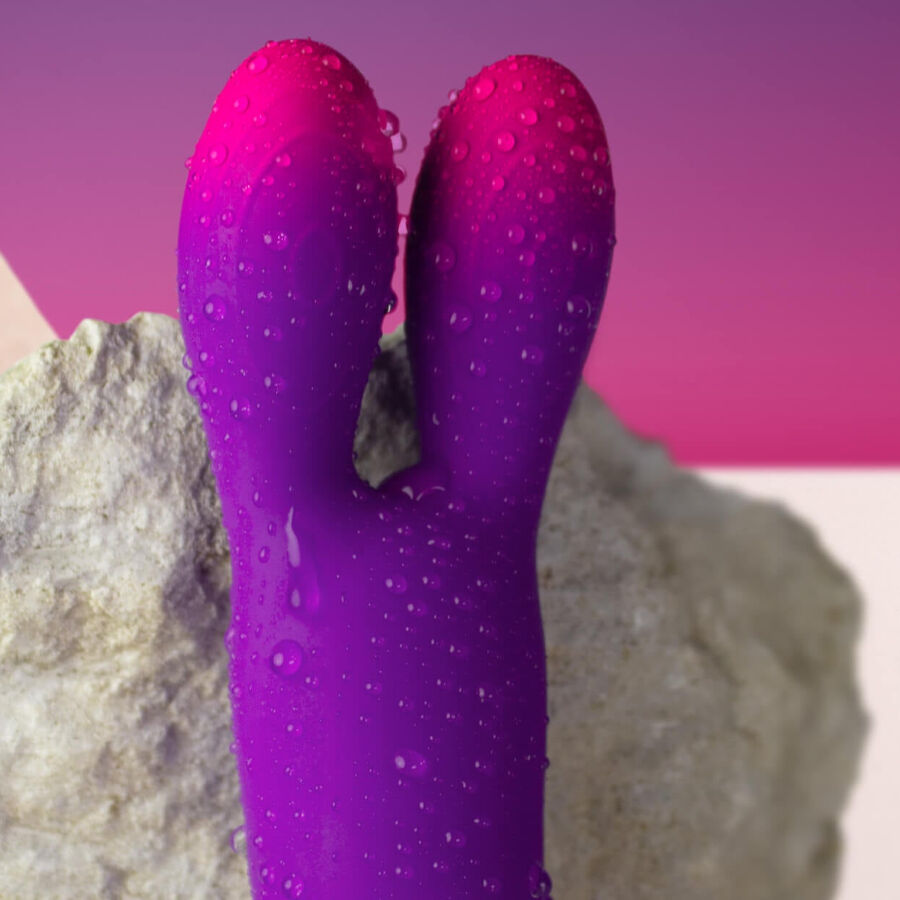 ROCKS- OFF - GLO-GIRL BUNNY PURPLE FLEXIBLE VIBRATOR - NOCTURNA DESIRES